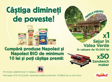 Căștigă dimineți de poveste cu Napolact și Mega Image!