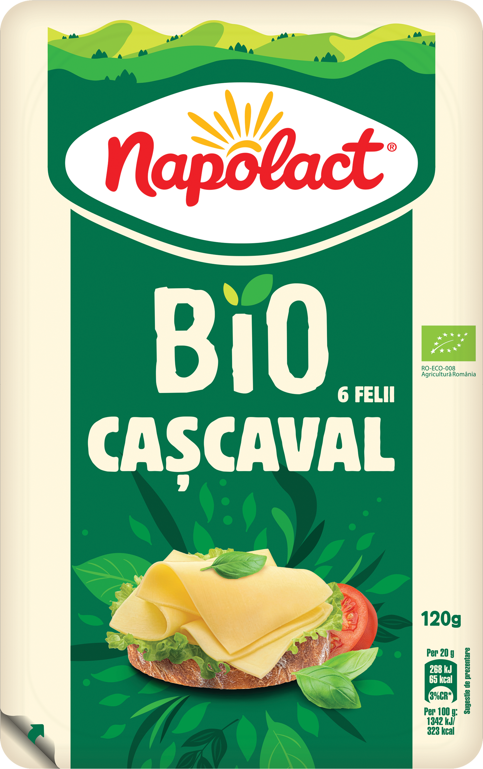 Gs1 Cascaval Bio Felii 120g Frontal 240806